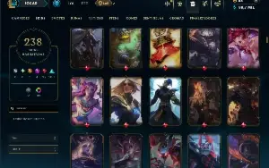Mestre com TODOS os Champs e 238 Skins ( SUP / ADC )