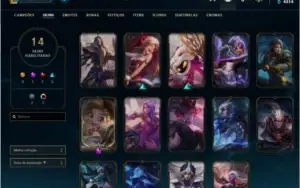 CONTA LOL PLATINA 1 MMR BOM COM SKINS