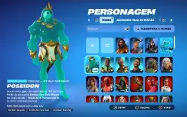 Conta de Fortnite c1 s7 com mais de 140 skins