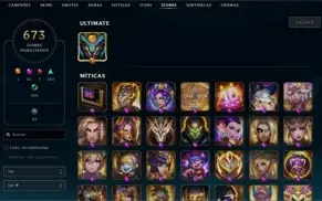 Conta LOL com todas as skins