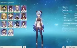 Conta AR36 Ganyu, Venti + Espada Celestial