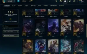 Conta Unranked com 36 Champs e 22 Skins + 1 Fragmento