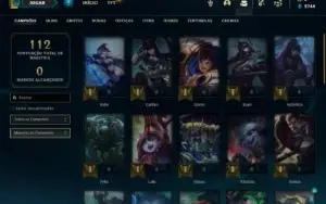 Conta Unranked com 36 Champs e 22 Skins + 1 Fragmento