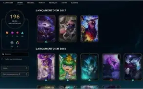 Conta League of Legends Diamante V- 135 Campeões- 196 Skins