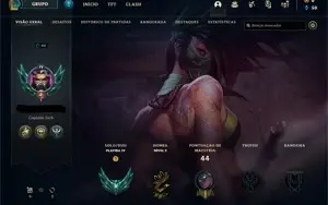 CONTA PLATINA 4 LEVEL 40 (5 SKINS + 39 CHAMPS)