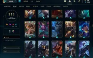 Conta ouro 1 com 123 Champs e 213 Skins + 3 Prestigios