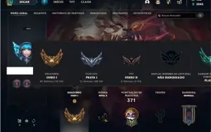 Conta ouro 1 com 123 Champs e 213 Skins + 3 Prestigios