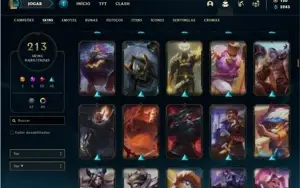 Conta ouro 1 com 123 Champs e 213 Skins + 3 Prestigios
