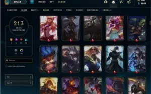 Conta ouro 1 com 123 Champs e 213 Skins + 3 Prestigios