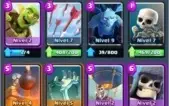 Clash royale lv 9, 45 cartas, 6k gold, arena 7