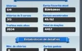 Clash royale lv 9, 45 cartas, 6k gold, arena 7