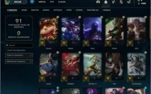 Conta prata 4 com 10 skins e 37 champs