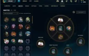 Conta prata 4 com 10 skins e 37 champs