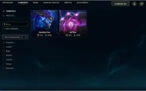 Conta de lol - Diamante 4 - 189 skins