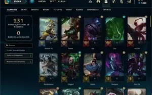 Conta ouro 4 com 80 Champs e 89 Skins + 2 Prestigios do Lee