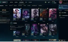 platina 3 lvl 345 todos os champs 167 skins
