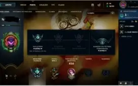 platina 3 lvl 345 todos os champs 167 skins