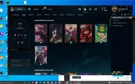 Conta LoL Platina 4 com MMR bom