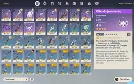 Conta AR 45 - Keging / Shogun Raiden / 17 personagens 4★ - 6