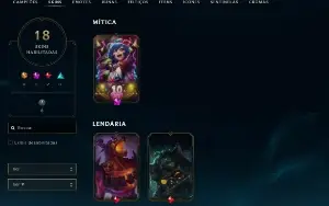 Conta League of Legends Full Acesso - 63 Champs e 18 Skins