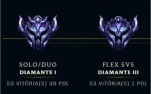 Conta Diamond 1 SoloQ Diamond 3 Flex 158 skins