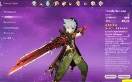 AR 55 XIAO + LANÇA DE JADE - ZHONGLI - KLEE C1 - MONA C1