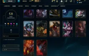 Platina 4 com 95 Champs e 58 Skins ( SUP / ADC )