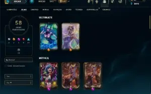 Platina 4 com 95 Champs e 58 Skins ( SUP / ADC )