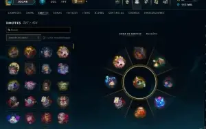 conta lol 1200 skin nivel 1100