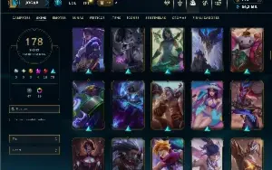 Unranked com TODOS os champs e 178 Skins ( ADC / JG / MID )