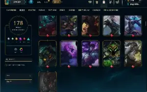 Unranked com TODOS os champs e 178 Skins ( ADC / JG / MID )