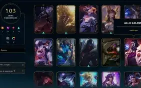 Conta Lol Platina 3 103 skins rzye triunfante
