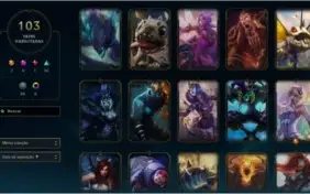 Conta Lol Platina 3 103 skins rzye triunfante