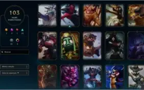 Conta Lol Platina 3 103 skins rzye triunfante