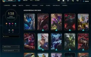 Vendo duas contas de lol, uma level 561 e outra 47