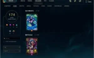 CONTA LOL SEASON 3+ 174 SKINS MAIS DE R$2.000 EM RP