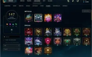 CONTA LOL SEASON 3+ 174 SKINS MAIS DE R$2.000 EM RP