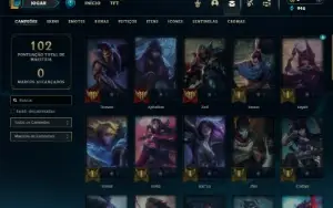 Unranked com 41 Champs e 3 Skins ( ADC / MID / JG )
