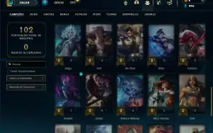 Unranked com 41 Champs e 3 Skins ( ADC / MID / JG )