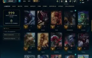 Unranked com 50 Champs e 28 Skins
