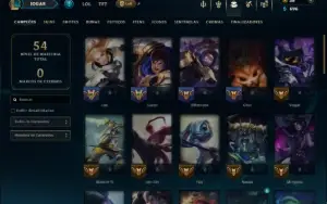 Unranked com 50 Champs e 28 Skins