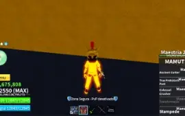 Conta BloxFruits -Lvl Máximo -CDK -Soul Guitar -Fruta Mamute