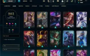 Unranked com TODOS os champs e 203 Skins ( Criada em 2012 )