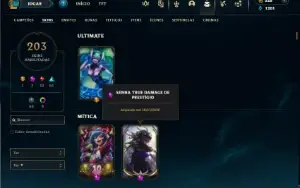 Unranked com TODOS os champs e 203 Skins ( Criada em 2012 )