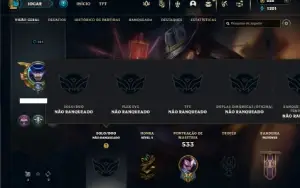 Unranked com TODOS os champs e 203 Skins ( Criada em 2012 )