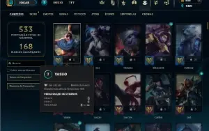 Unranked com TODOS os champs e 203 Skins ( Criada em 2012 )