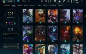 Unranked com TODOS os champs e 203 Skins ( Criada em 2012 )