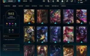 Unranked com TODOS os champs e 203 Skins ( Criada em 2012 )