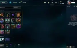 Conta unranked, Campeões: 134, Skins: 77, LVL: 102.