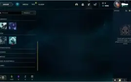 Conta unranked, Campeões: 134, Skins: 77, LVL: 102.
